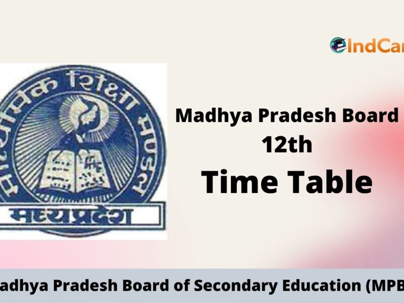 MP Board 12th Time Table