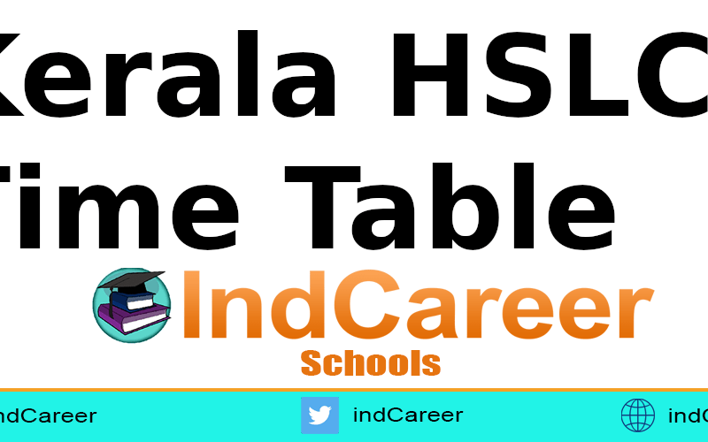 Kerala HSLC Time Table