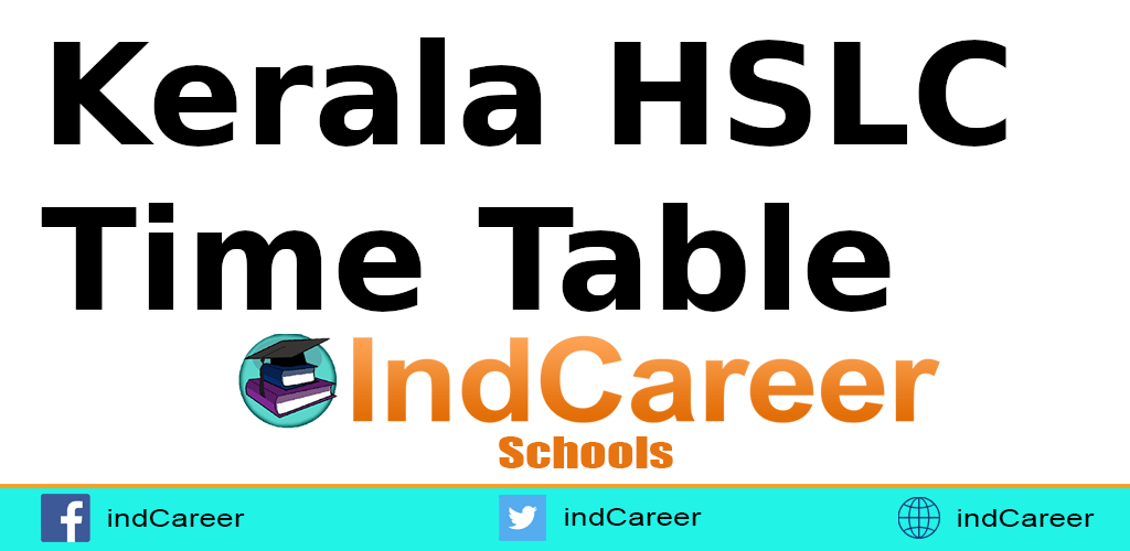 Kerala HSLC Time Table