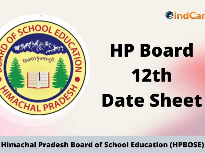 HP Board 12th Date Sheet