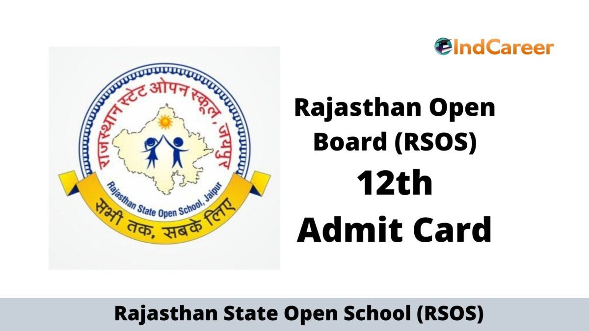 RSOS 12th Admit Card, Download Rajasthan Open 2th Admit Card