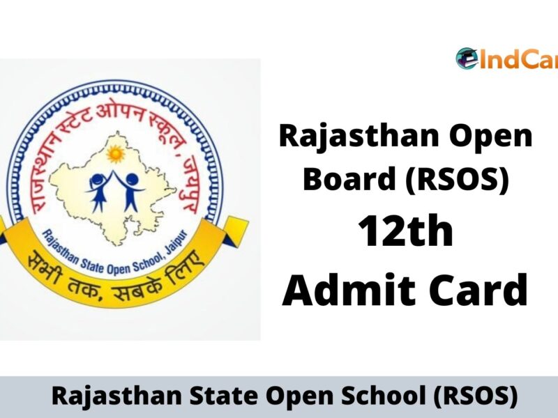 RSOS 12th Admit Card, Download Rajasthan Open 2th Admit Card