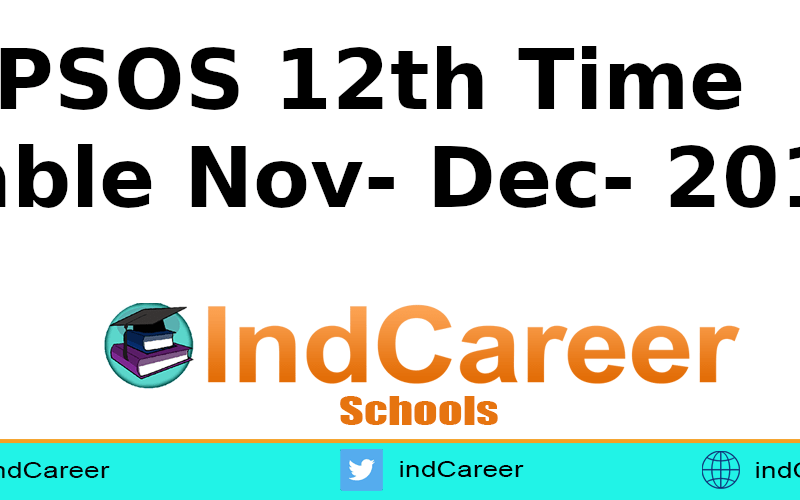 MPSOS 12th Time Table Nov- Dec- 2019
