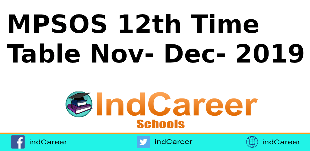 MPSOS 12th Time Table Nov- Dec- 2019