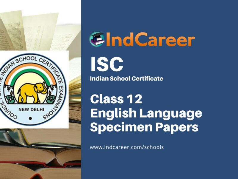 ICS Class 11 Specimen Paper for English Language