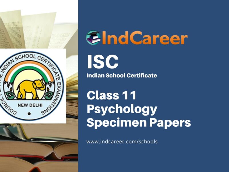 ISC Class 11 Specimen Psychology Sample Paper