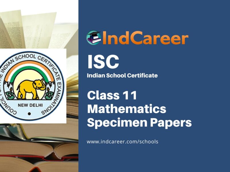 ISC Class 11 Specimen Maths Sample Paper