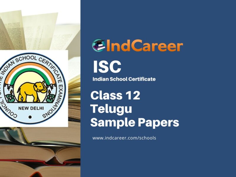ISC Class 12 Sample Paper for Telugu