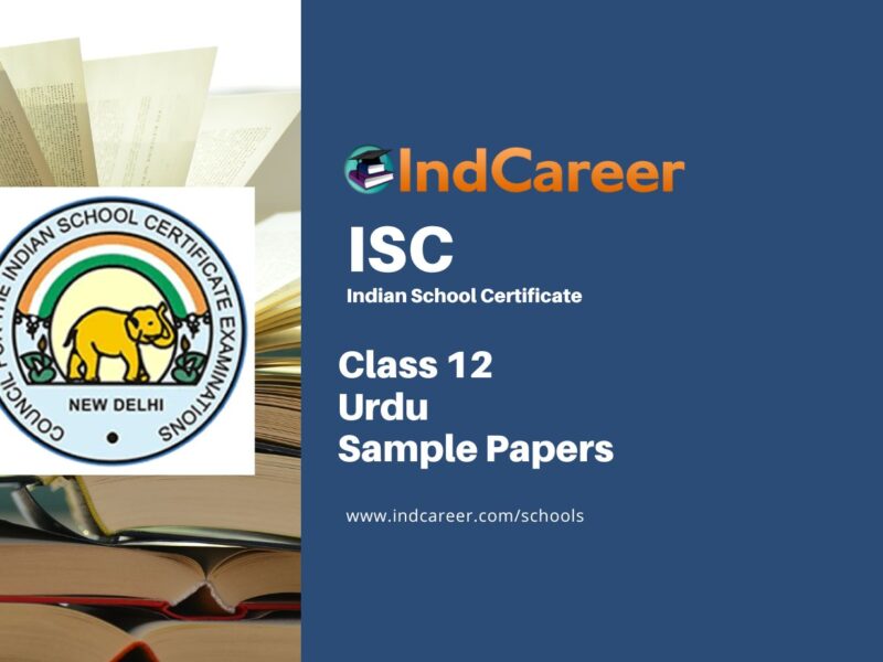 ISC Class 12 Sample Paper for Urdu