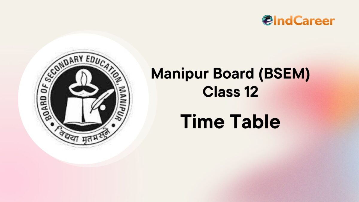 Manipur Board 12th Class Time Table