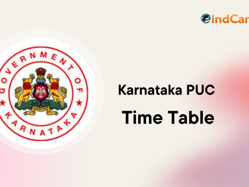 Karnataka PUC Time Table