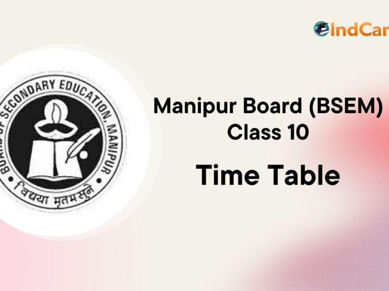 Manipur Board 10th Class Time Table