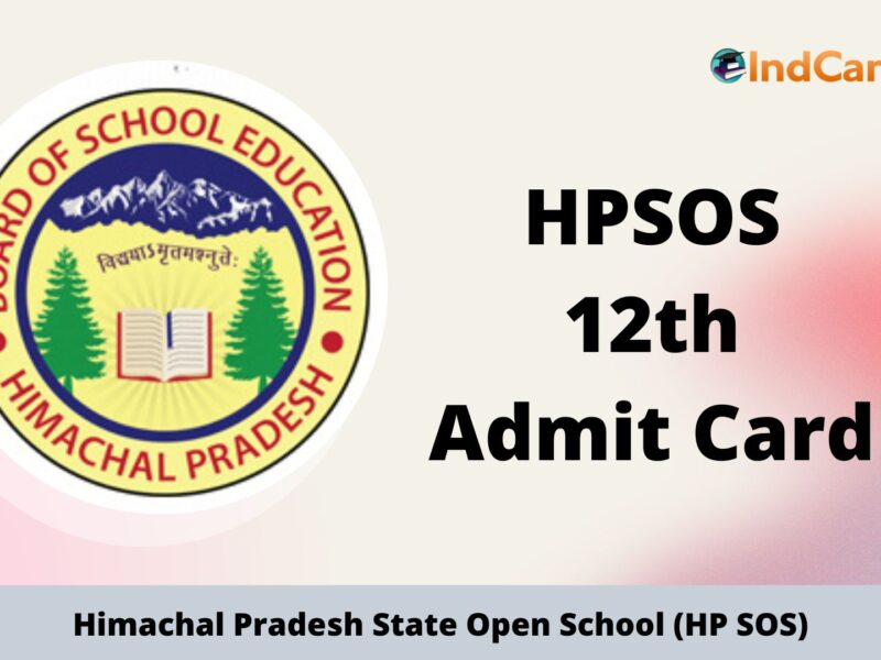 HP SOS 12th Admit Card