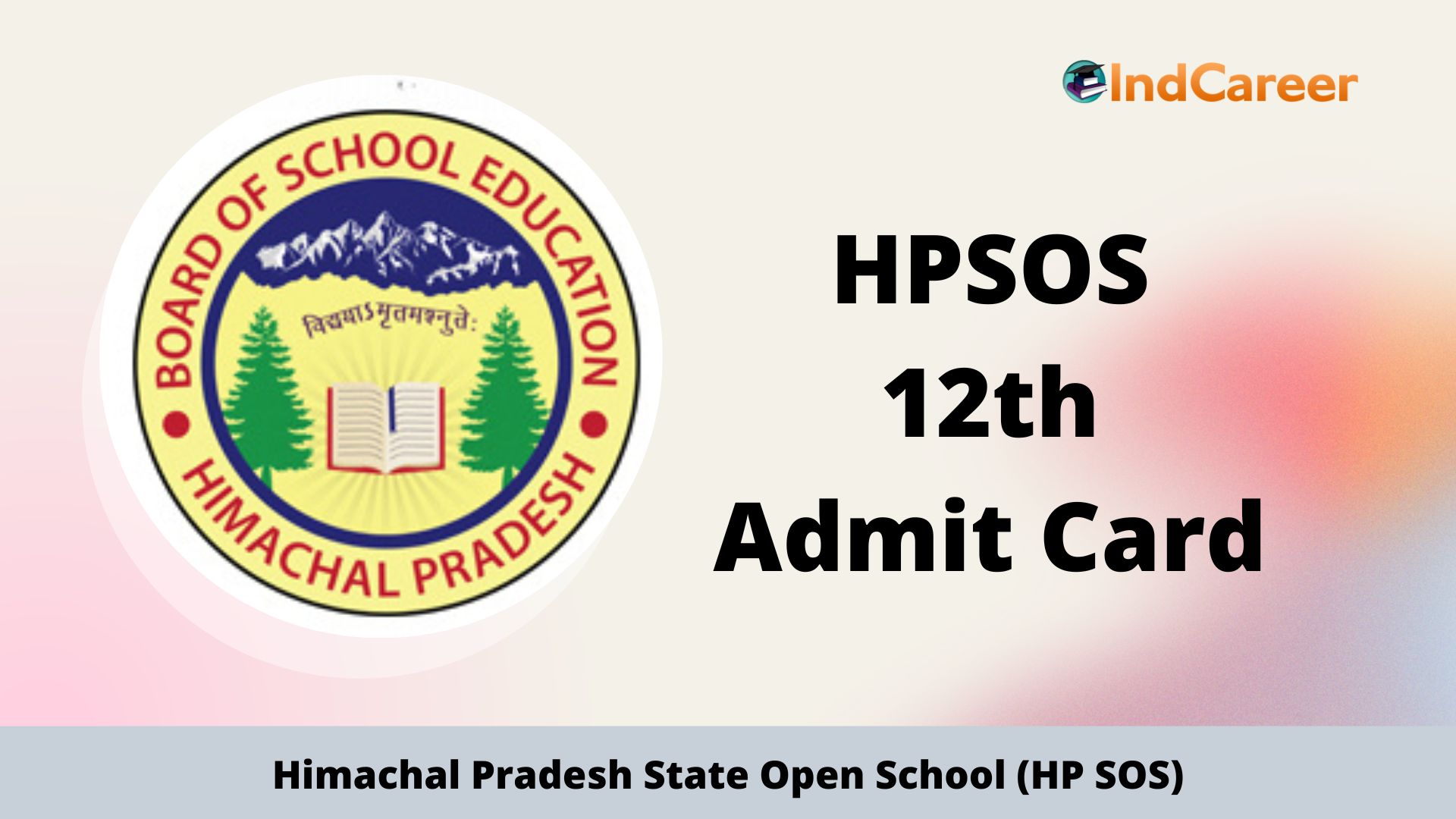 HP SOS 12th Admit Card