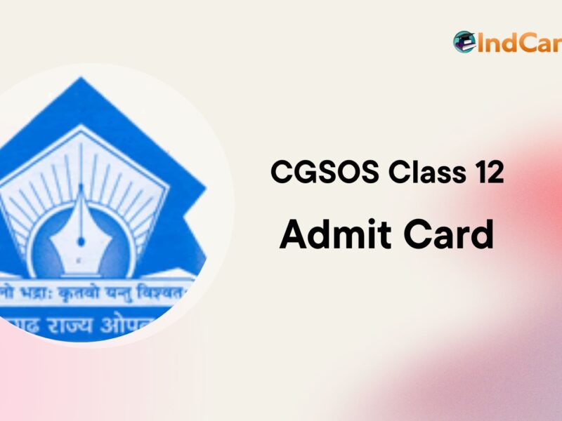 CG Open School 12th Admit Card