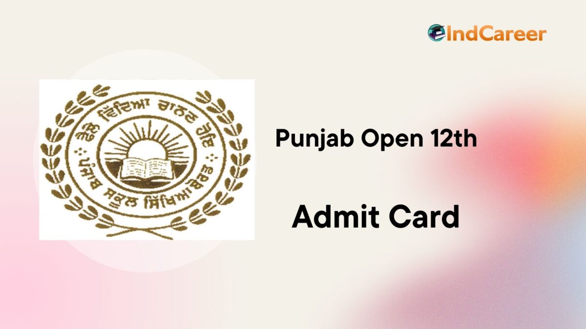Punjab Open 12th Admit Card