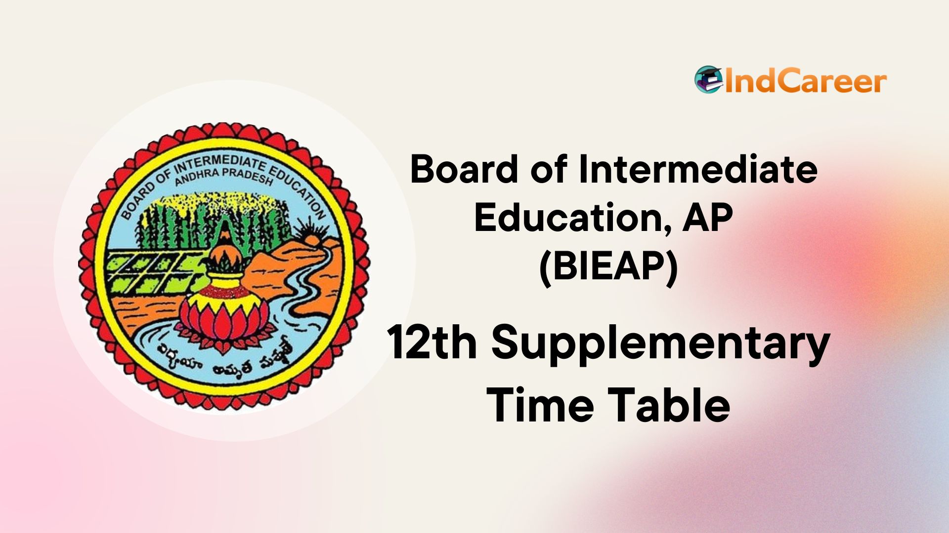 AP Intermediate Supplementary Time Table