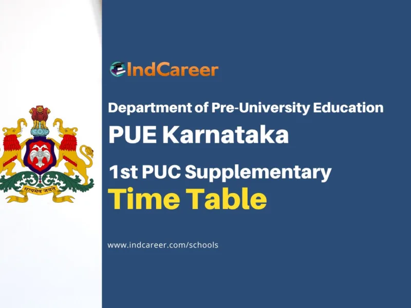 Karnataka 1st PUC Supplementary Time Table