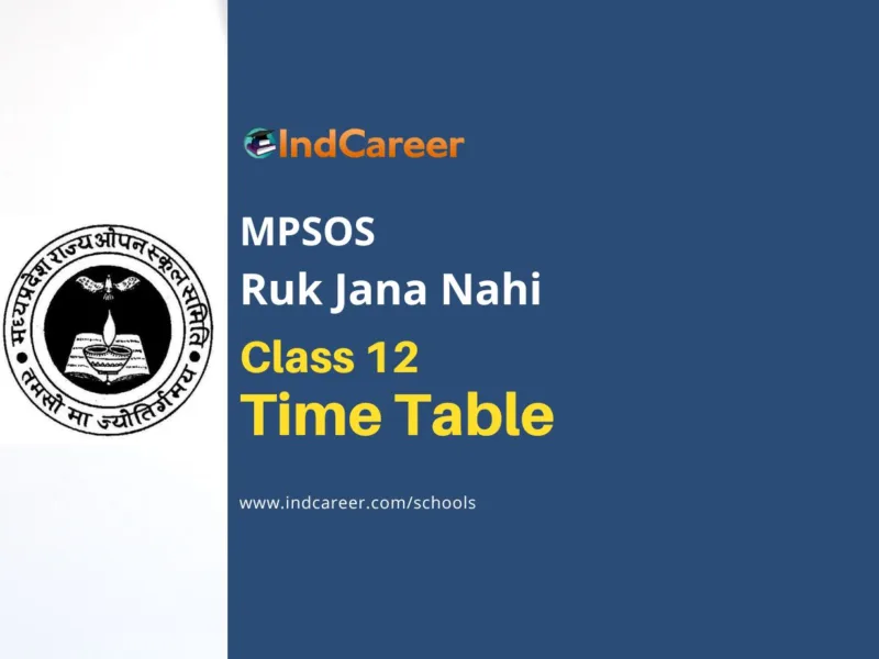 MPSOS Ruk Jana Nahi 12th Time Table