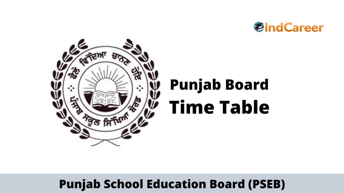 PSEB Date Sheet and Exam Date