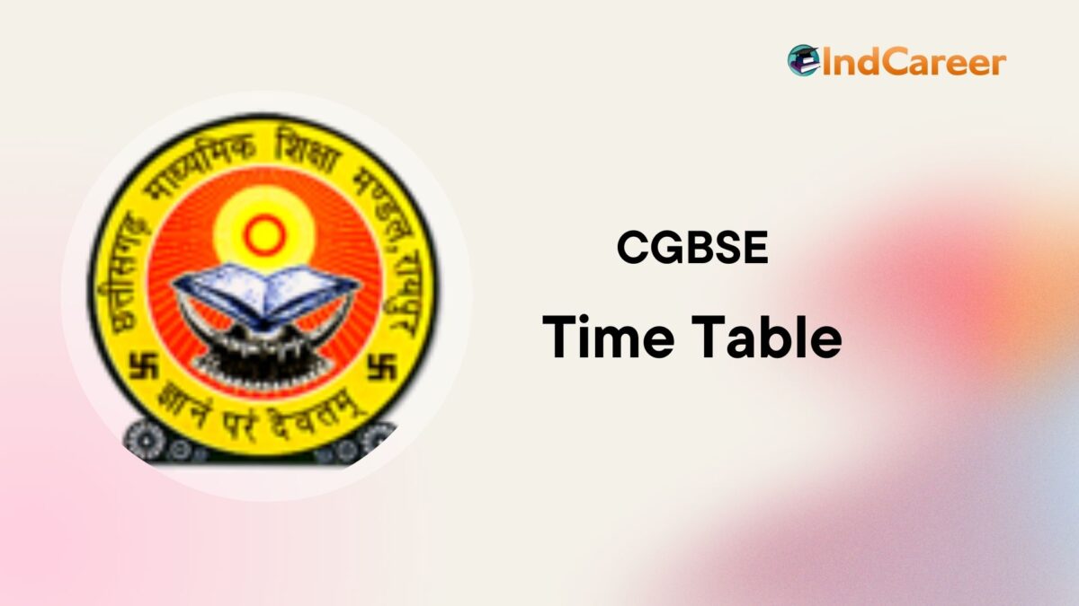 CGBSE Time Table