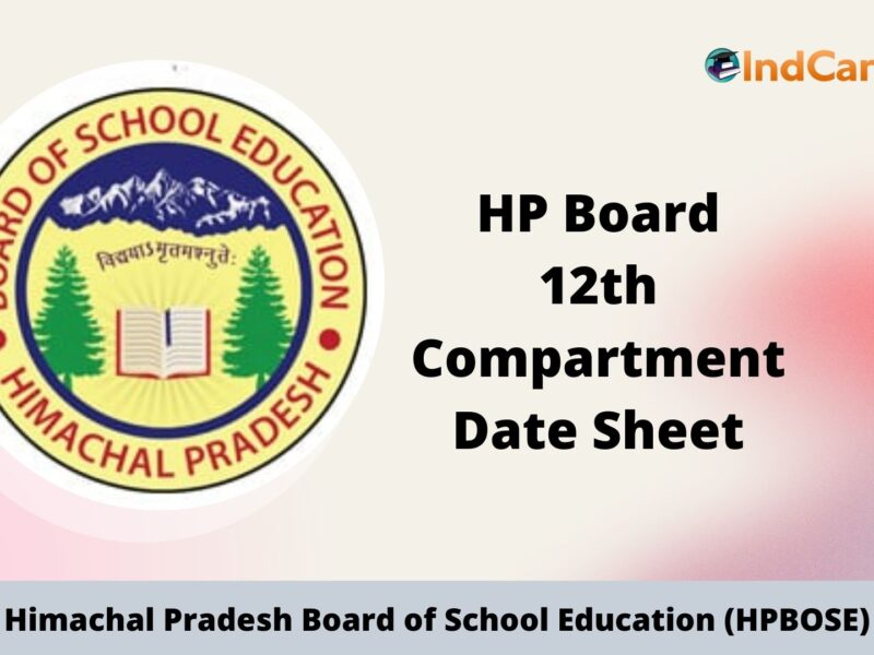 HPBOSE 12th Compartment Date Sheet