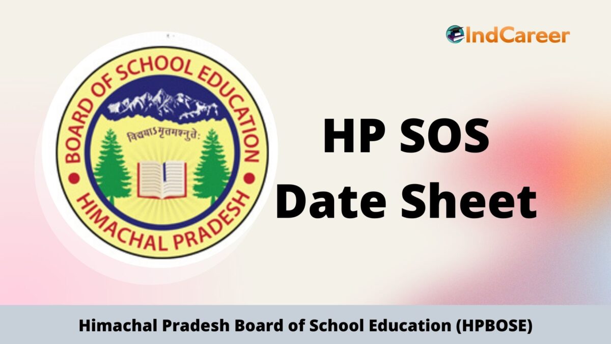 HP SOS Date Sheet, Himachal Pradesh Open School Date Sheet