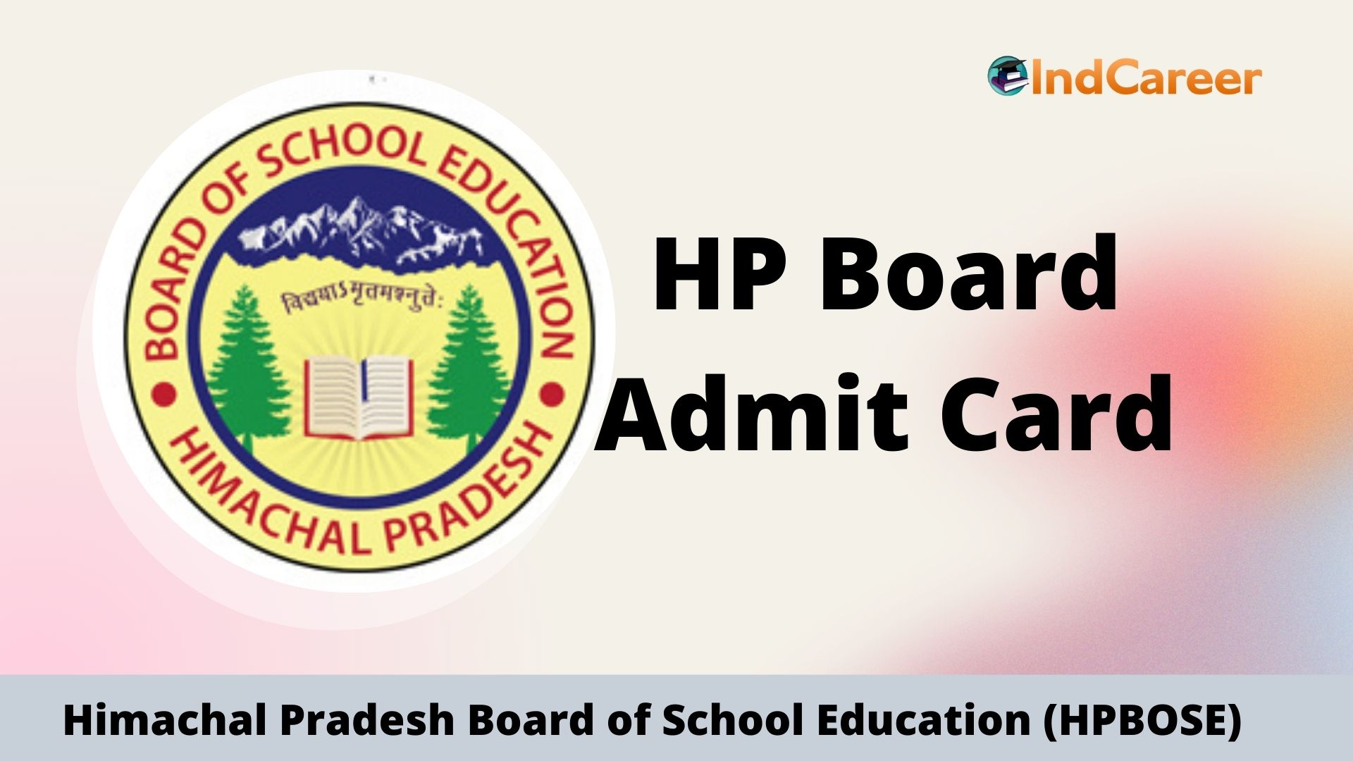 HPBOSE Admit Card, Himachal Pradesh Board Hall Ticket PDF Download