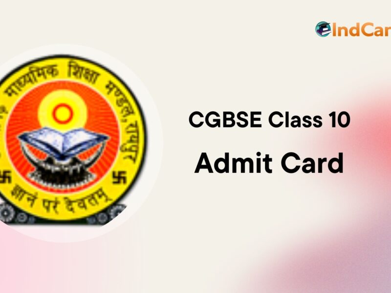 CGBSE 10th Admit Card