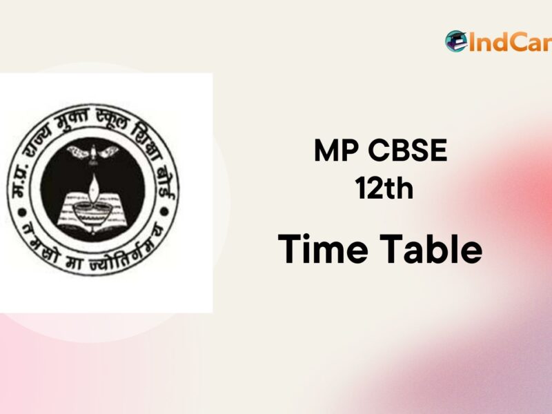 MP CBSE 12th Time Table