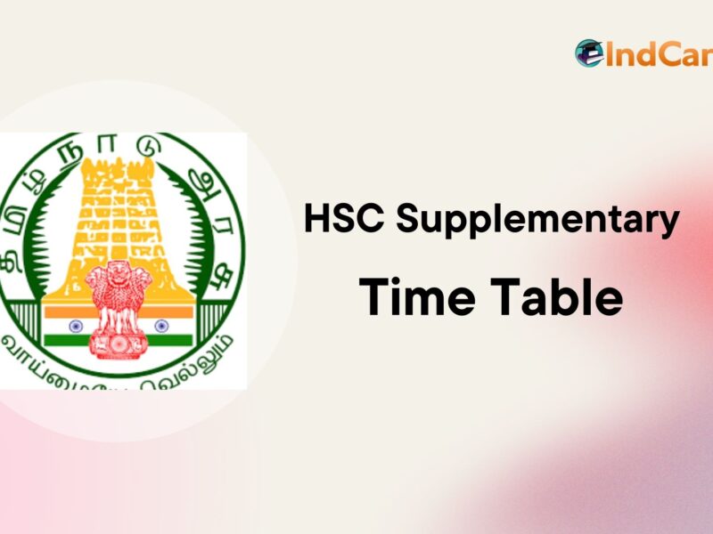 Tamil Nadu HSC Supplementary Time Table