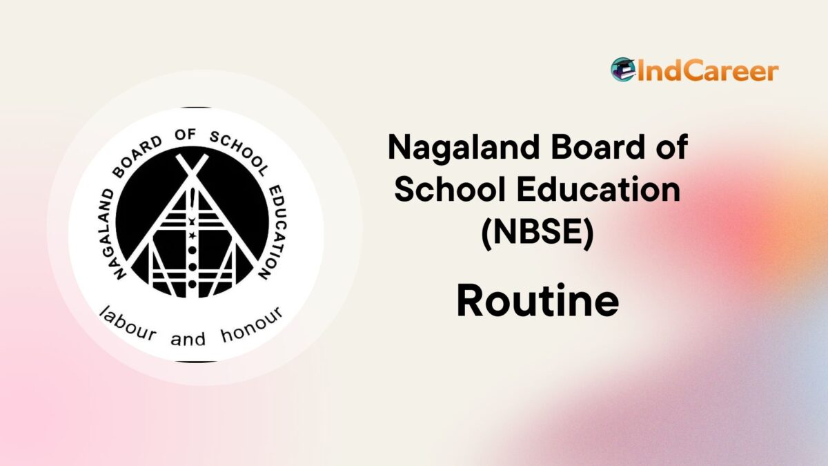 NBSE Routine, Nagaland Board Time Table for Class 10, 12