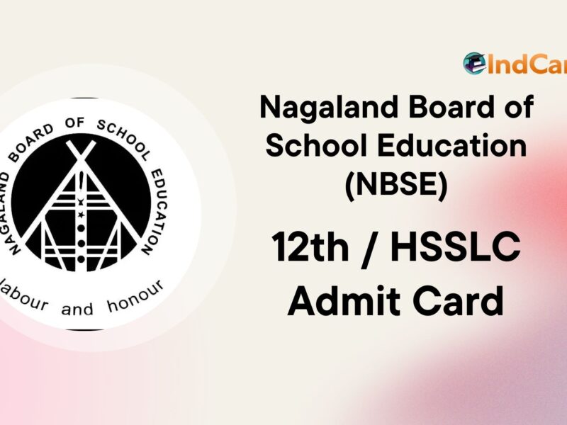 NBSE HSSLC Admit Card, Nagaland Board 12th Admit Card