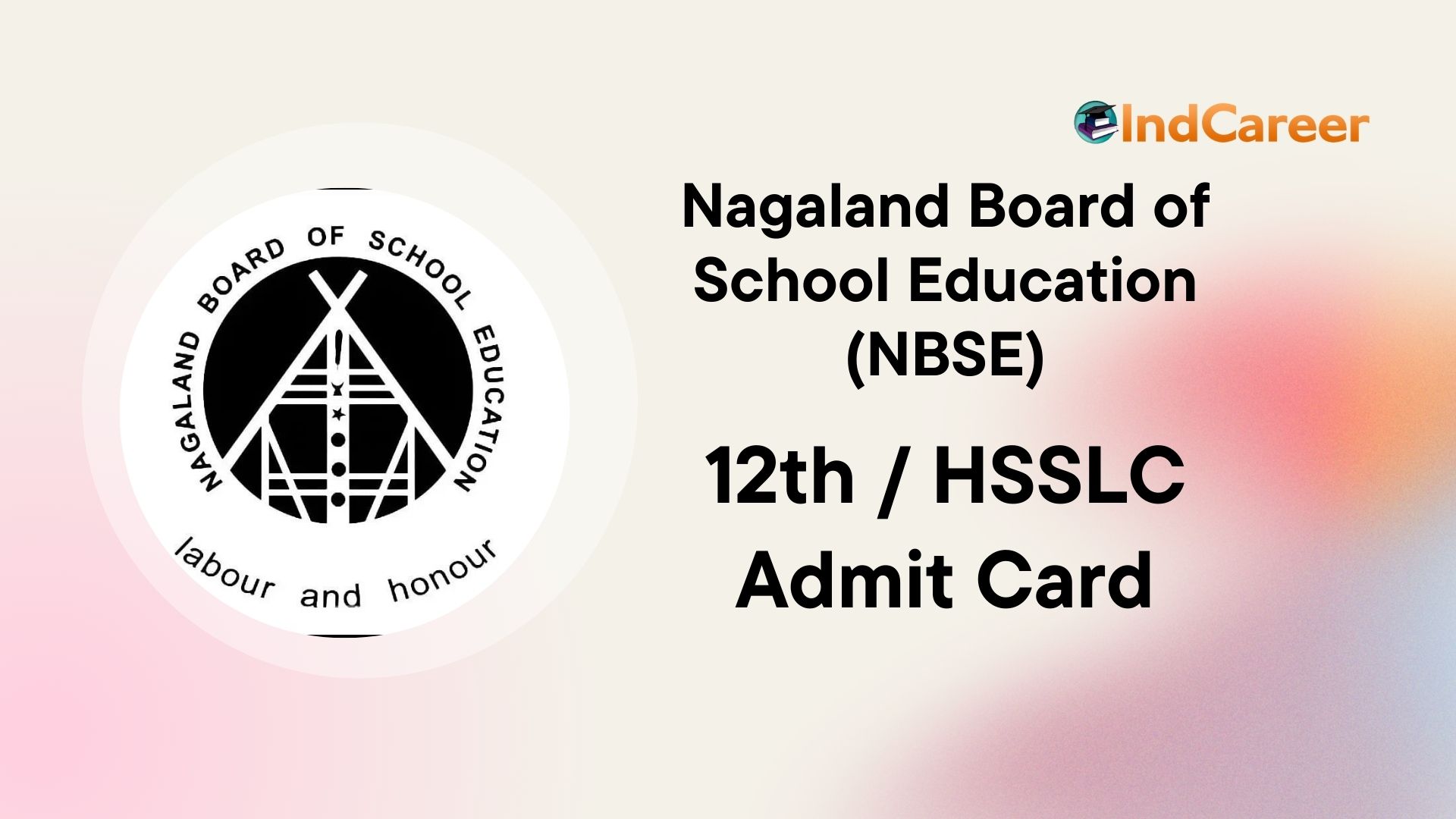 NBSE HSSLC Admit Card, Nagaland Board 12th Admit Card