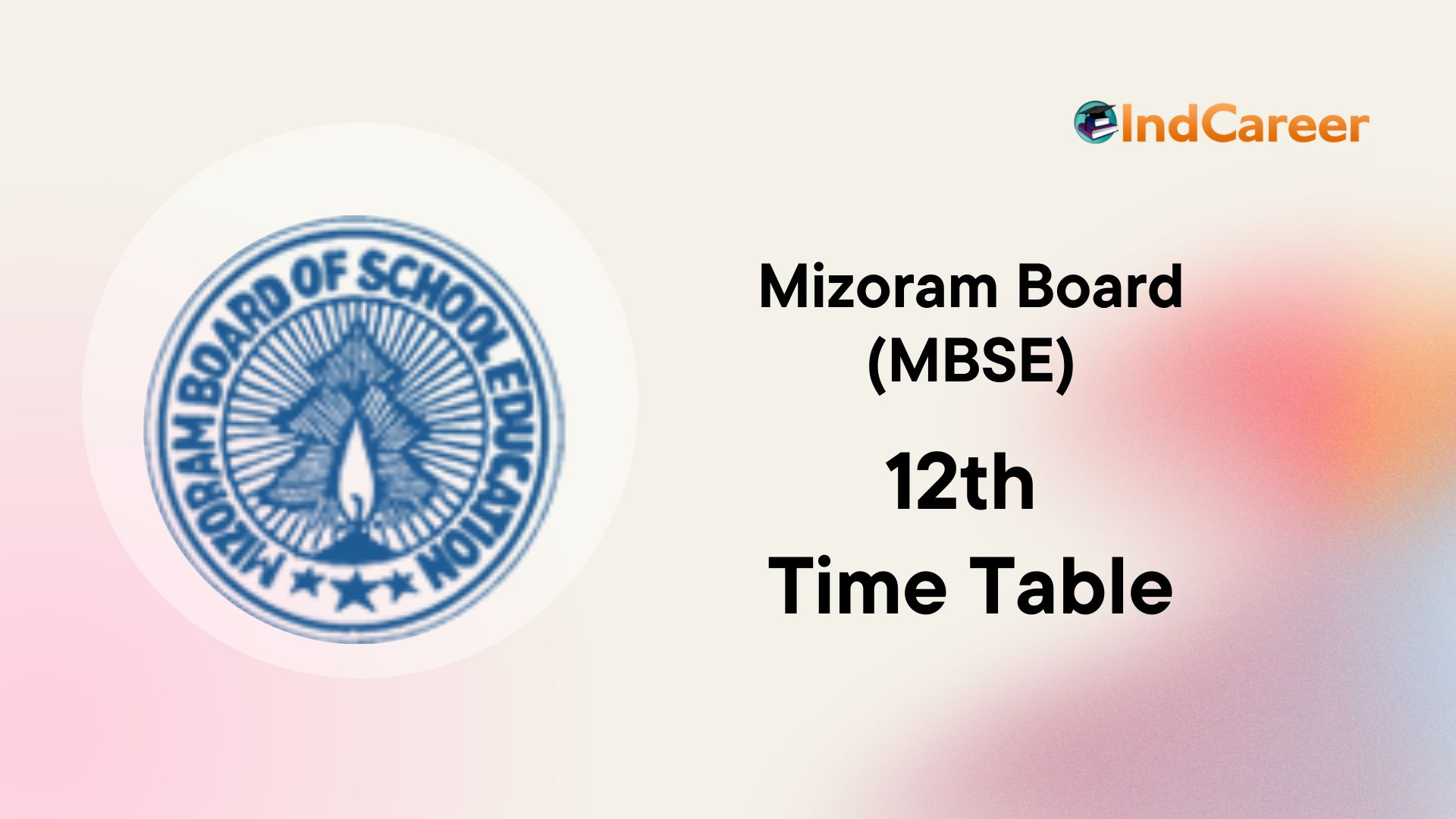 MBSE HSSLC Exam Routine 2022, 12th Time Table