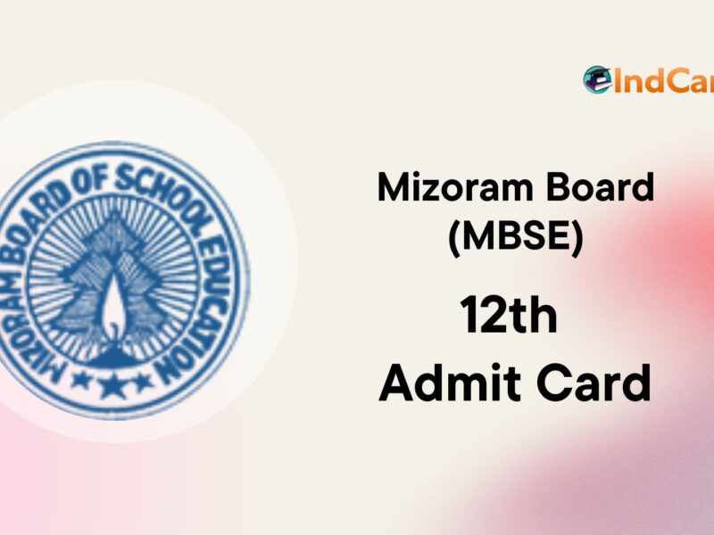 MBSE HSSLC Admit Card, Mizoram Board 12th Admit Card