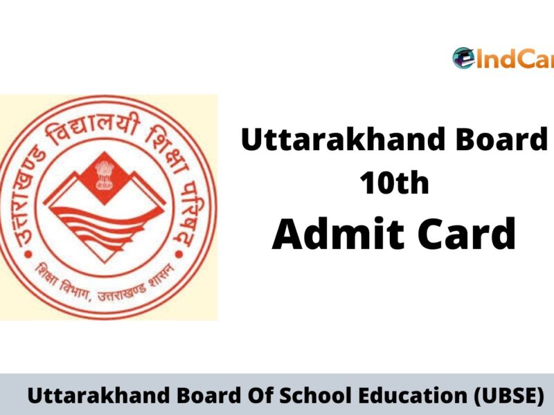 UK Board 10th Admit Card