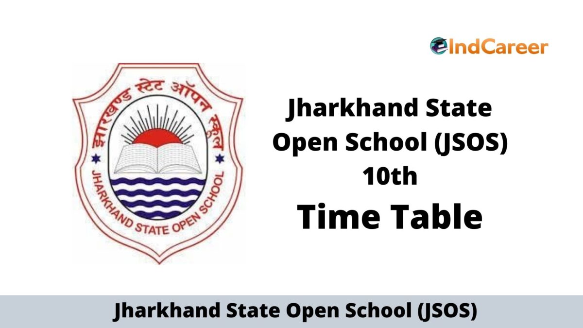 JSOS 10th Date Sheet, Download Jharkhand State Open School Time Table