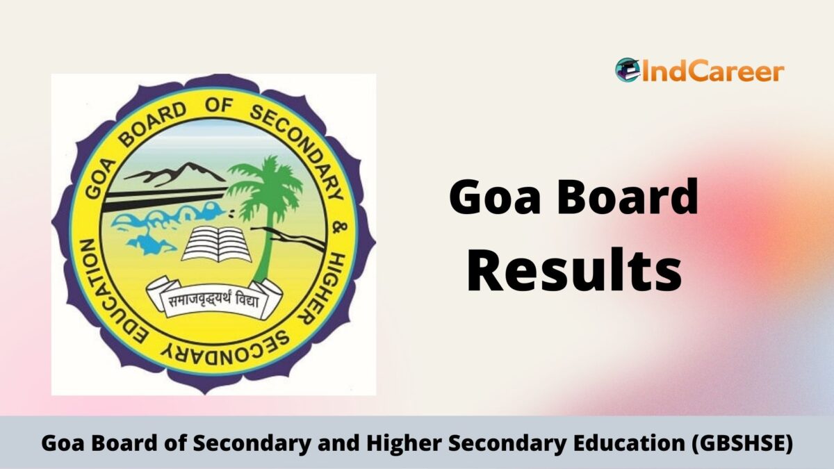 Goa Board Result, Check GBSHSE Result Online