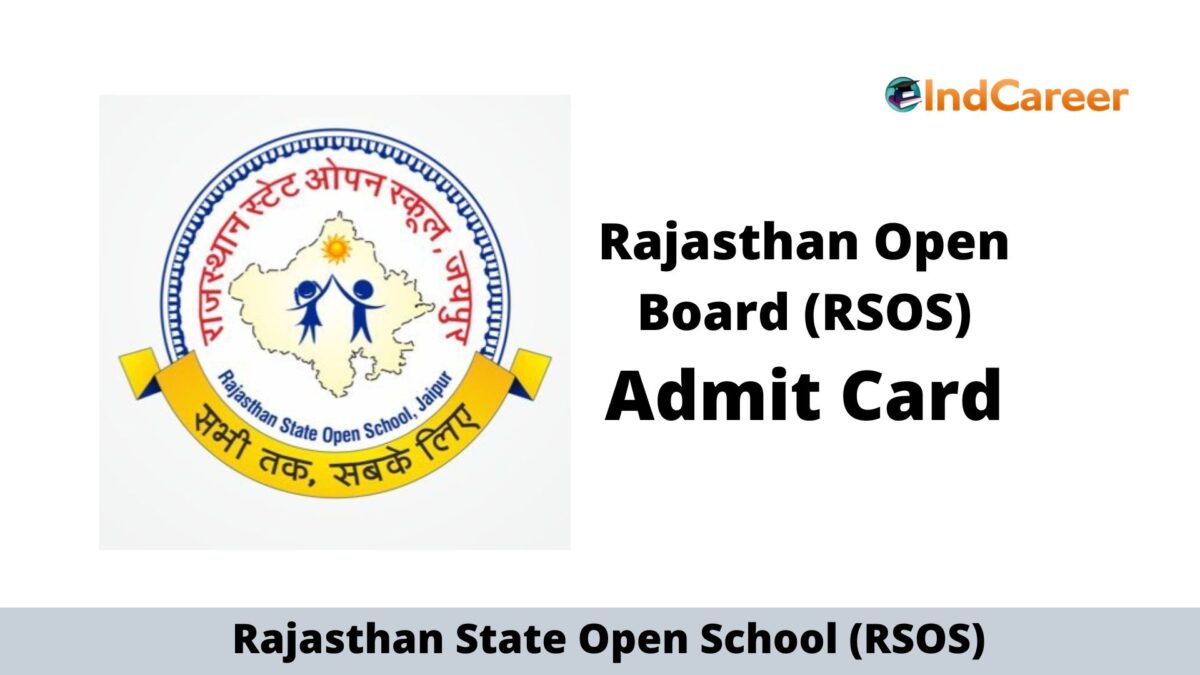 RSOS Admit Card, Rajasthan Open Admit Card