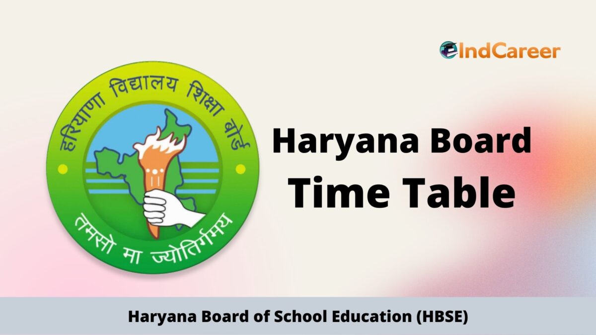 HBSE Date Sheet, Download HBSE Time Table