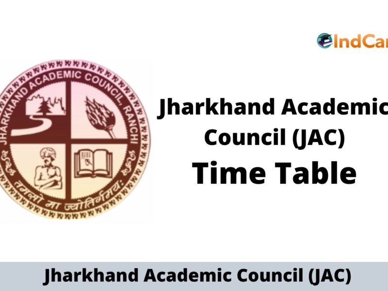 JAC) Exam Date, Jharkhand Board Time Table