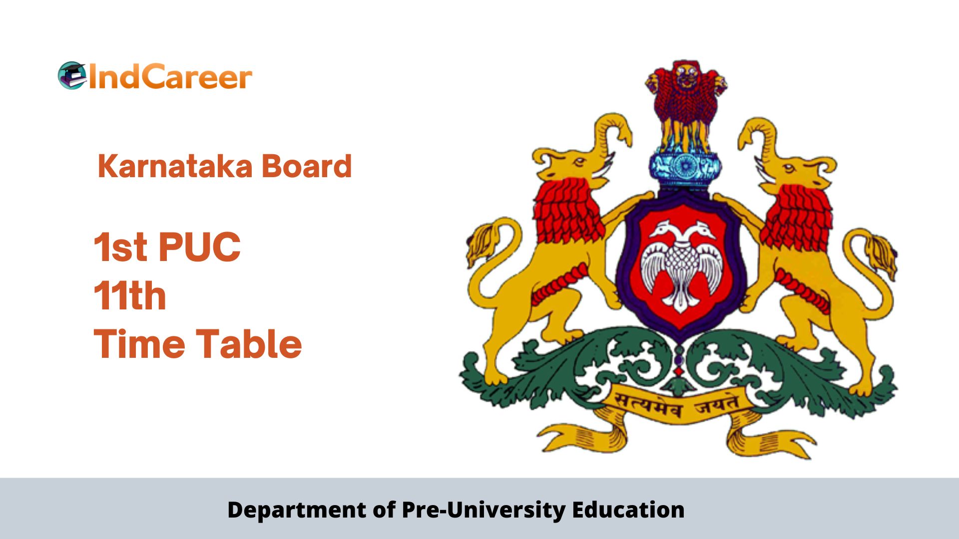 Karnataka 1st PUC Result 2022 – Date, karresults.nic.in 11th Class Result