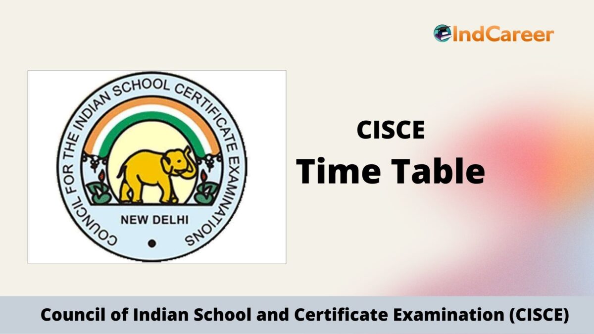 ISC Time Table 2022 