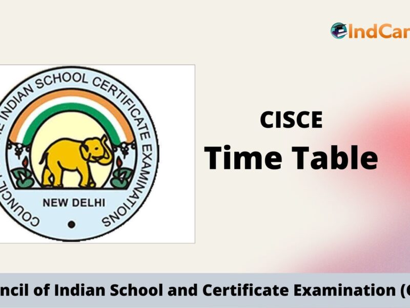 ISC Time Table 2022 