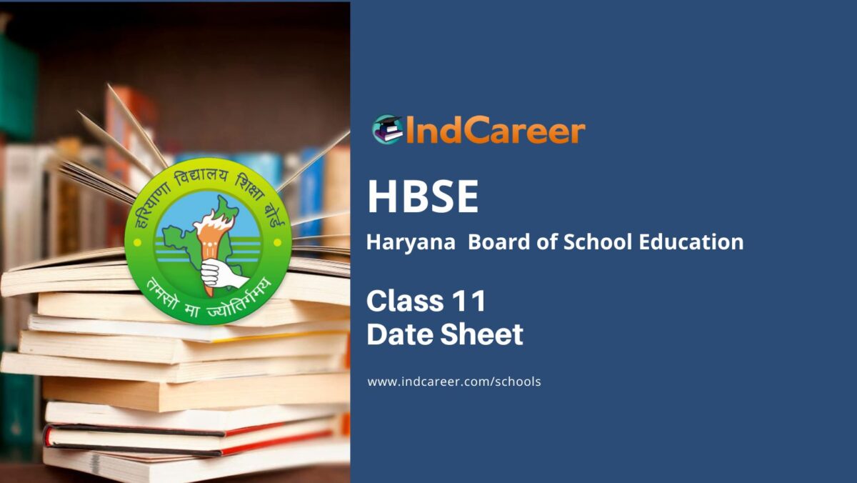 HBSE 11th Date Sheet, Haryana Board Class 11 Time Table