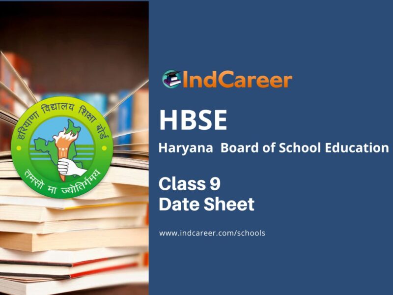HBSE 9th Date Sheet