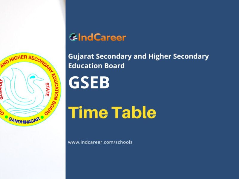 Gujarat Board Time Table: GSEB Date Sheet for All Classes