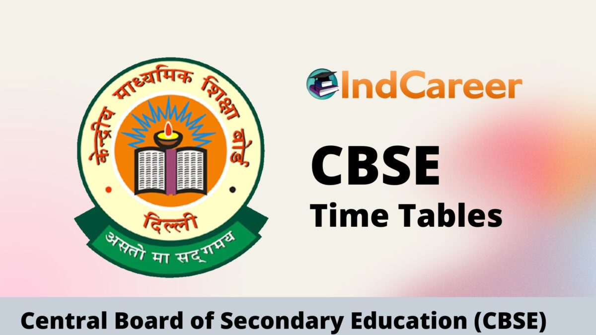 CBSE Date Sheet 2023, Check 10th, 12th Time Tables