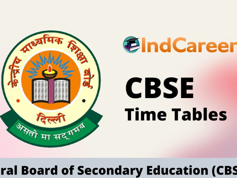 CBSE Date Sheet 2023, Check 10th, 12th Time Tables
